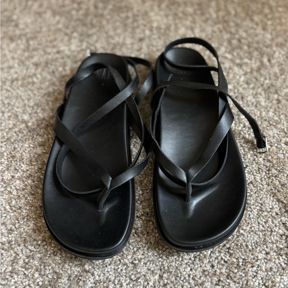 Old Navy Black Sandals with Adjustable Straps